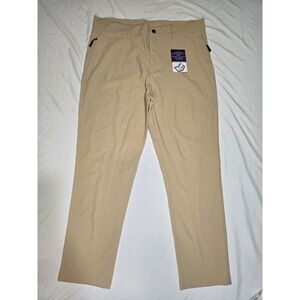 Gradual Mens Water Resist Quick Dry Lightweight Athletic Pants 30x36 NWT Khaki